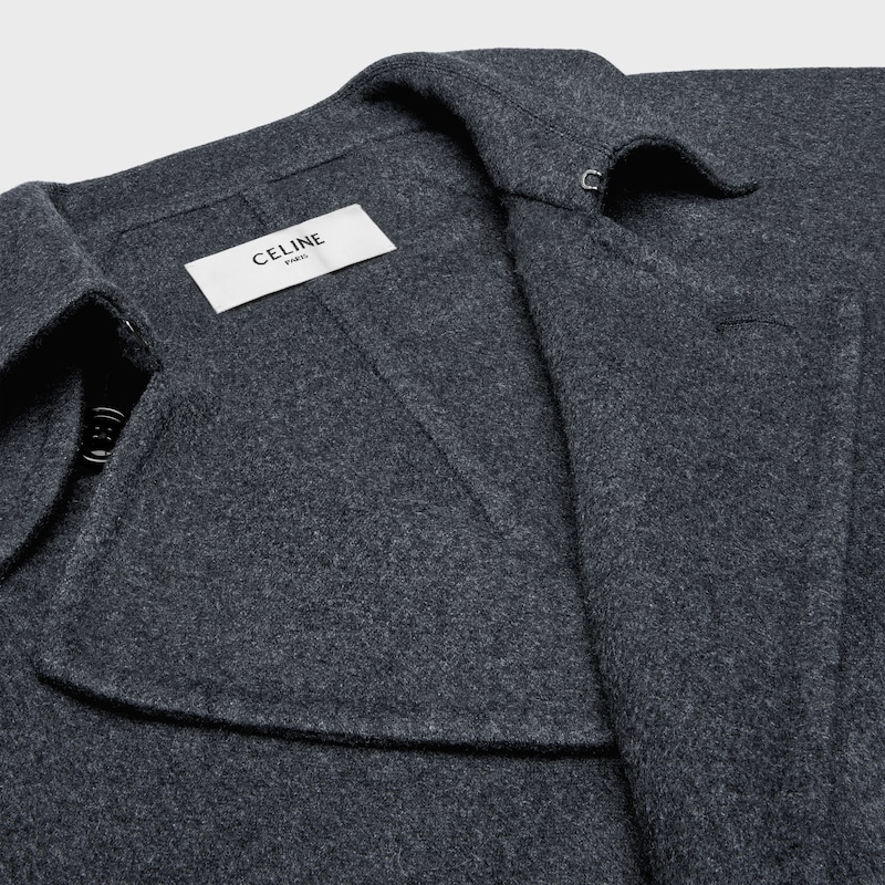 manteau enveloppant en laine cachemire double face