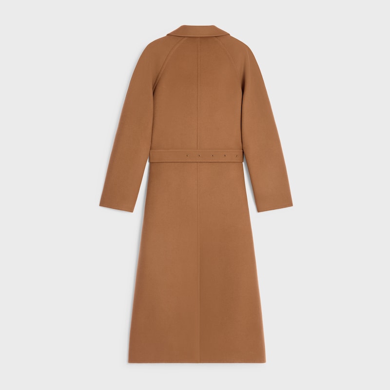 manteau enveloppant en laine cachemire double face