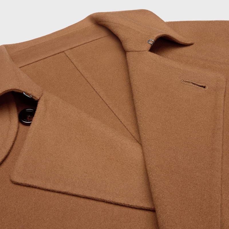 manteau enveloppant en laine cachemire double face