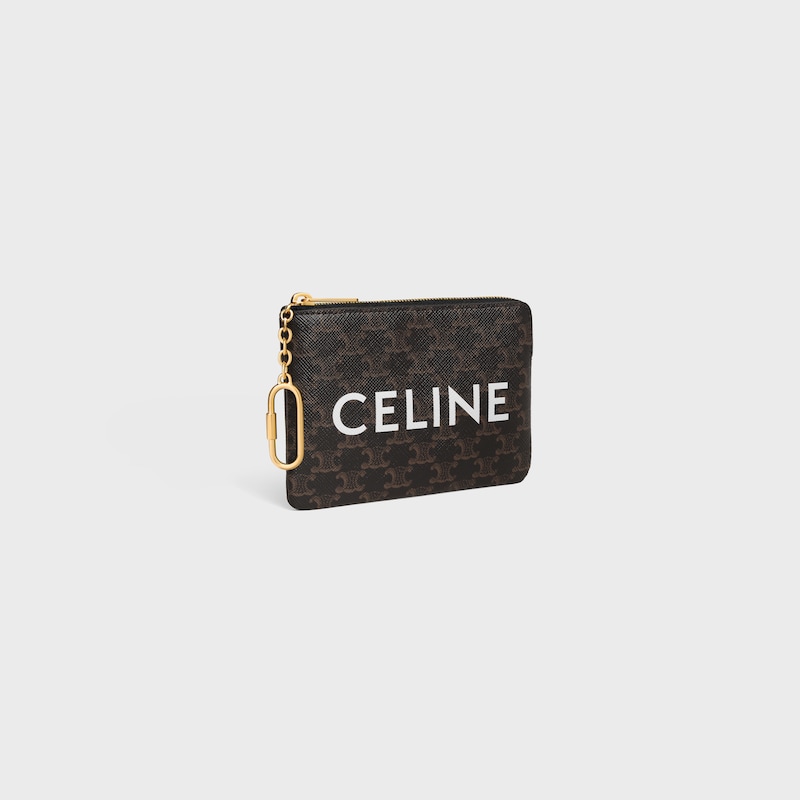 porte-monnaie en toile triomphe avec imprimé céline