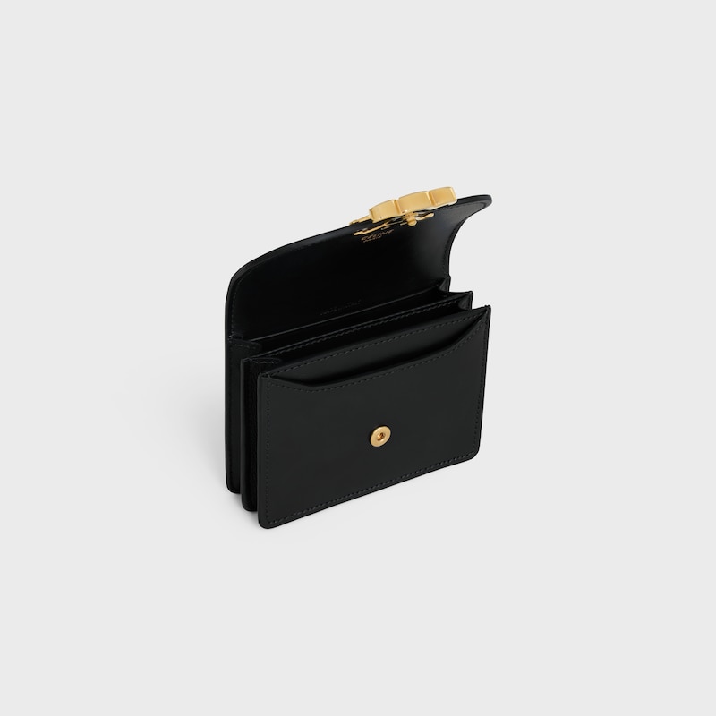 porte-cartes de visite triomphe en cuir de veau brillant