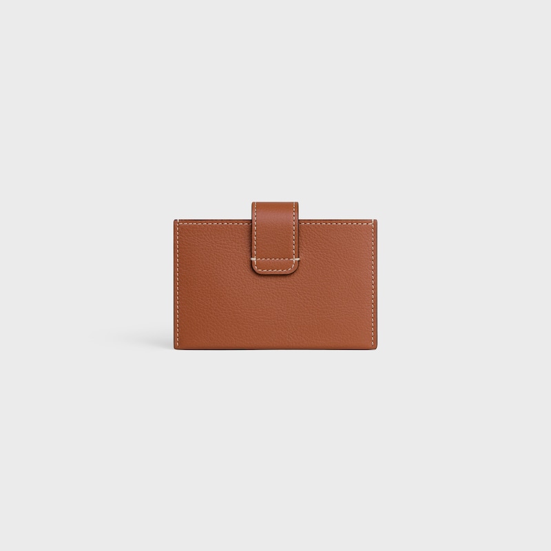 porte-cartes accordÉon nino en cuir de veau souple grainÉ
