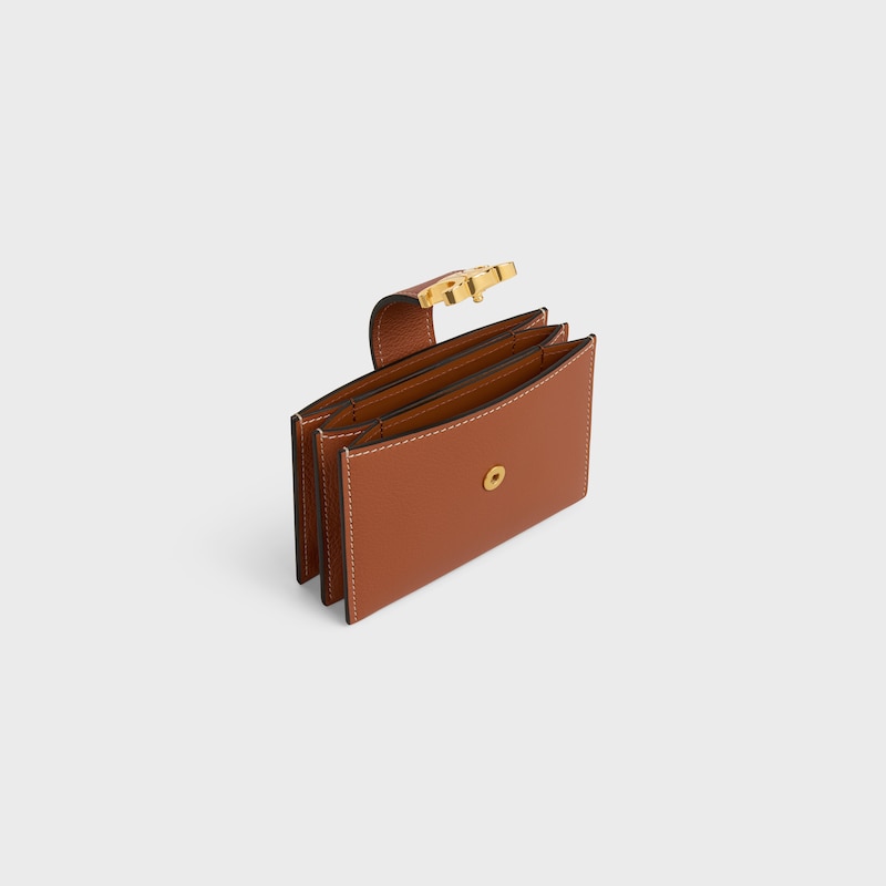 porte-cartes accordÉon nino en cuir de veau souple grainÉ