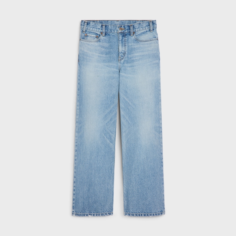 jean jolene en denim bleu doré délavé