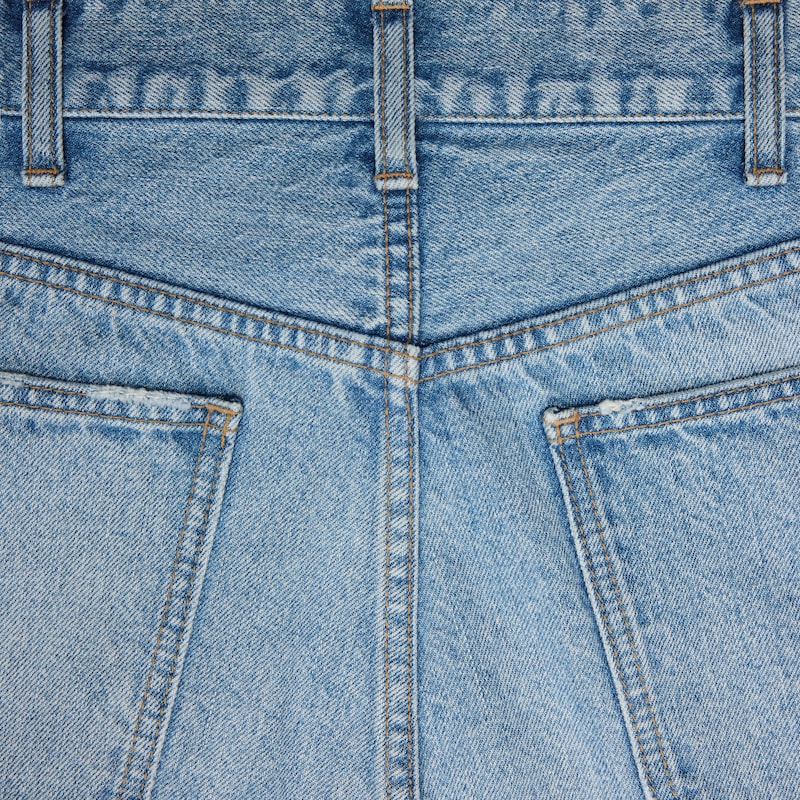 jean jolene en denim bleu doré délavé