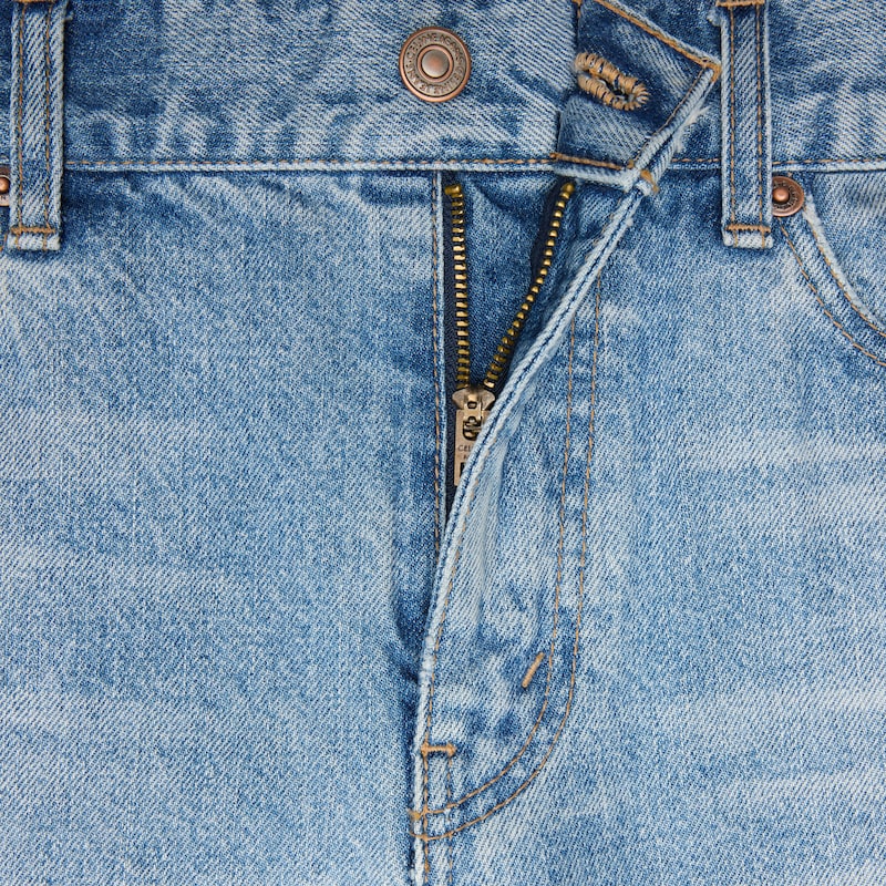 jean jolene en denim bleu doré délavé