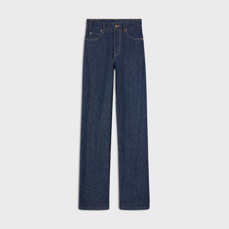 jean chaton en denim brut délavé