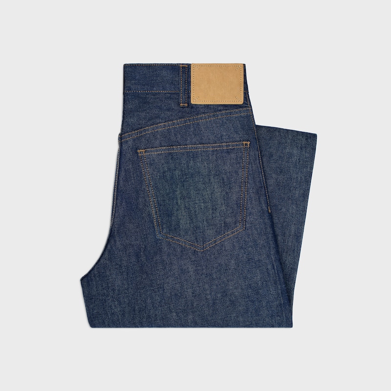 jean chaton en denim brut délavé