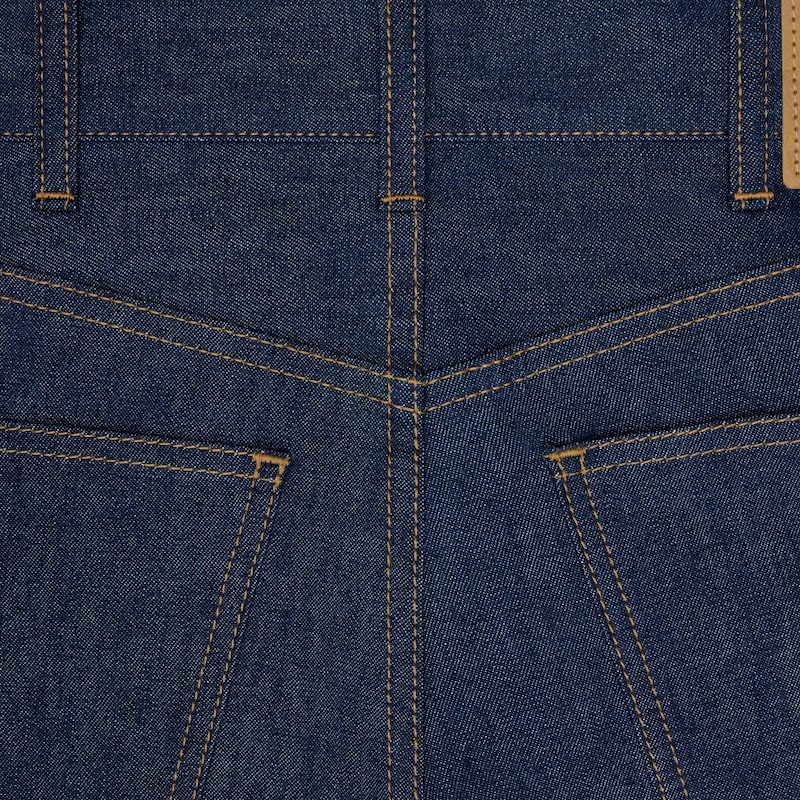 jean chaton en denim brut délavé