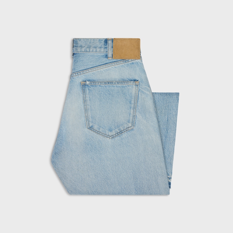 jean wesley en denim délavé à leau claire
