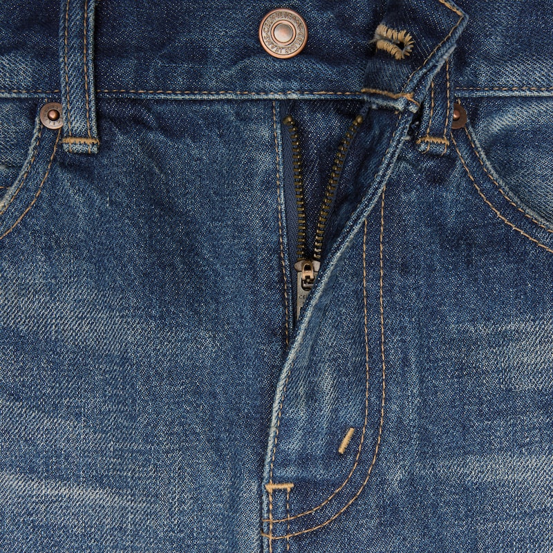 jupe midi en denim délavé foncé