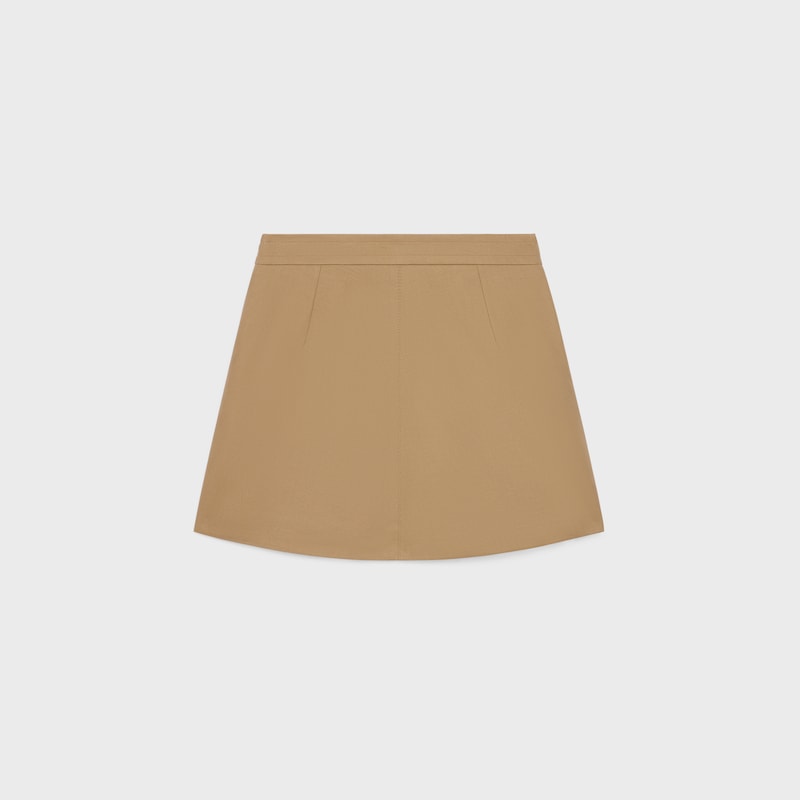 jupe courte en gabardine de coton