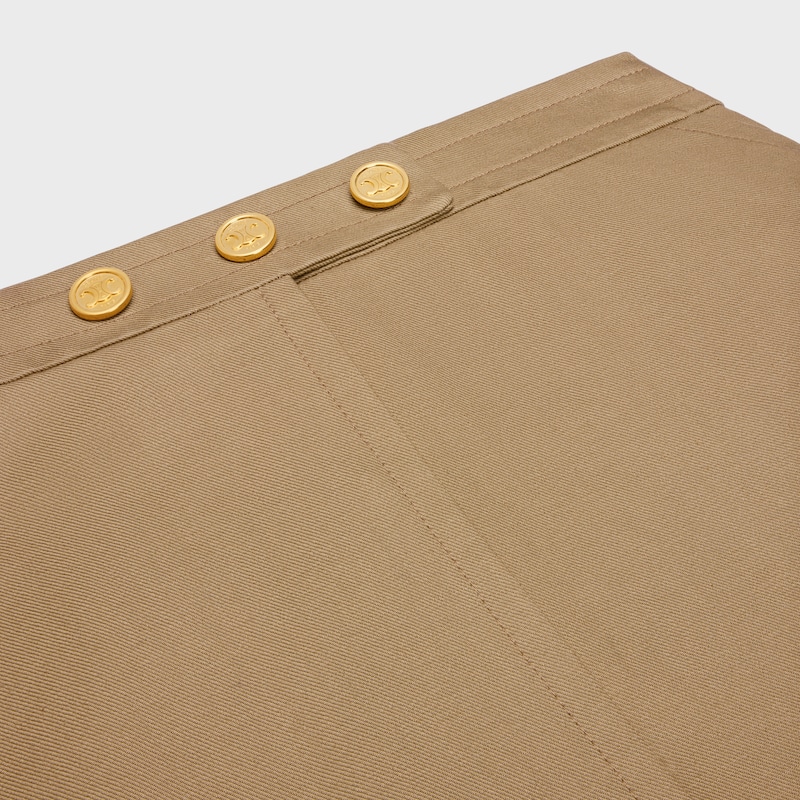 jupe courte en gabardine de coton