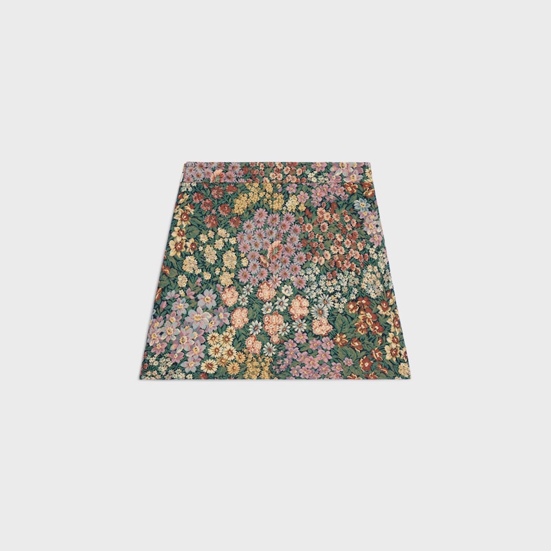 mini-jupe en jacquard de coton