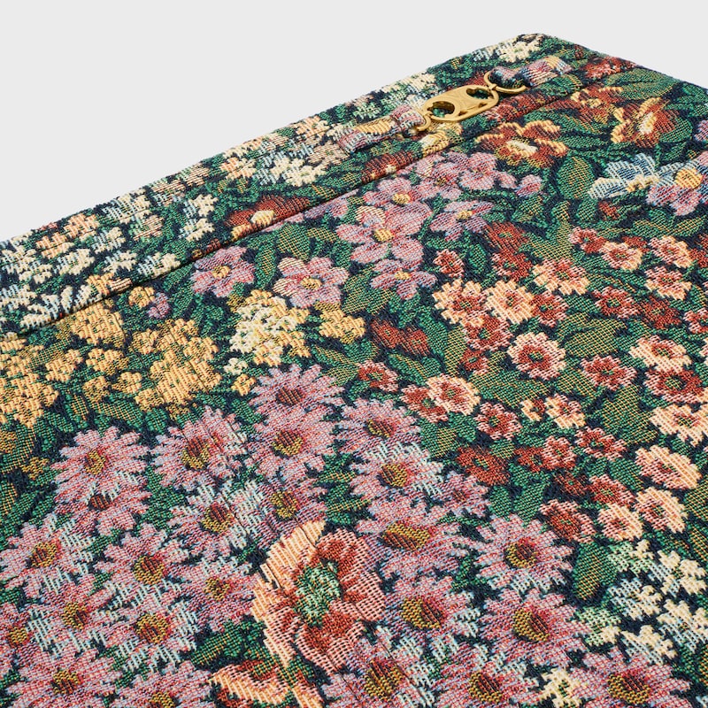 mini-jupe en jacquard de coton