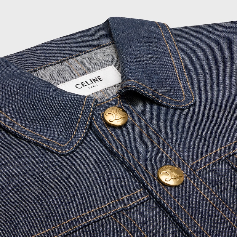 mini-robe en denim brut