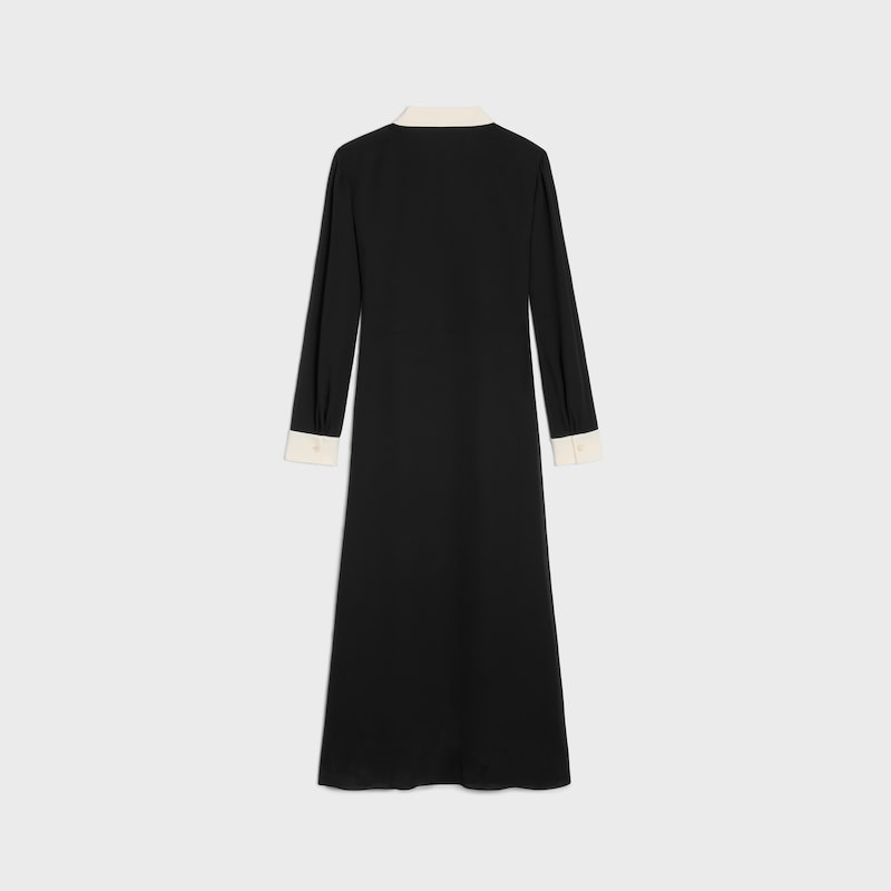 robe polo midi en georgette de viscose