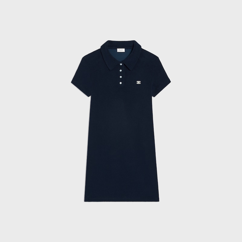 robe polo courte en coton éponge