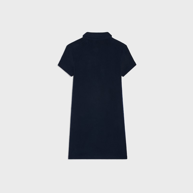 robe polo courte en coton éponge