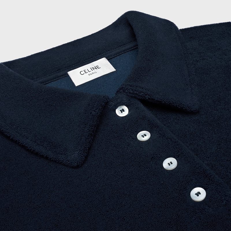 robe polo courte en coton éponge