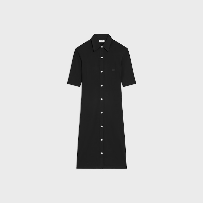 robe chemise en jersey de viscose