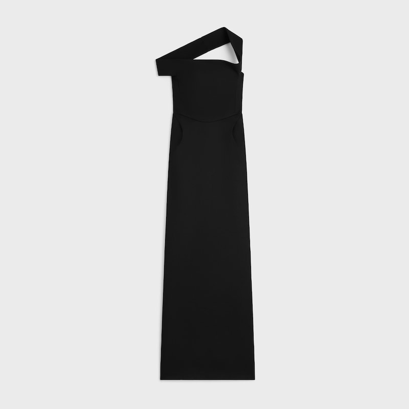 robe en crêpe de laine et de soie