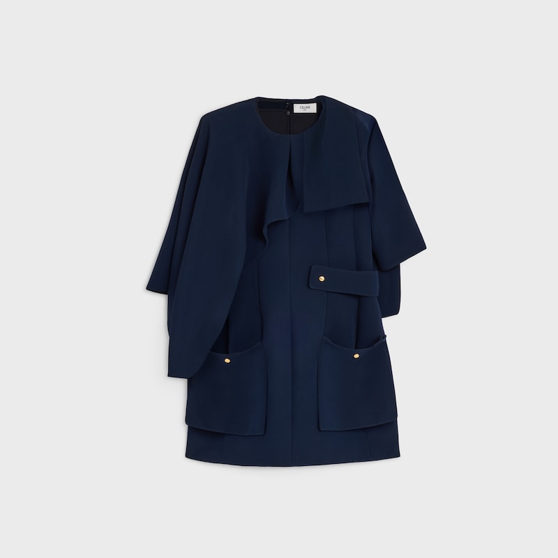robe cape en crêpe de viscose