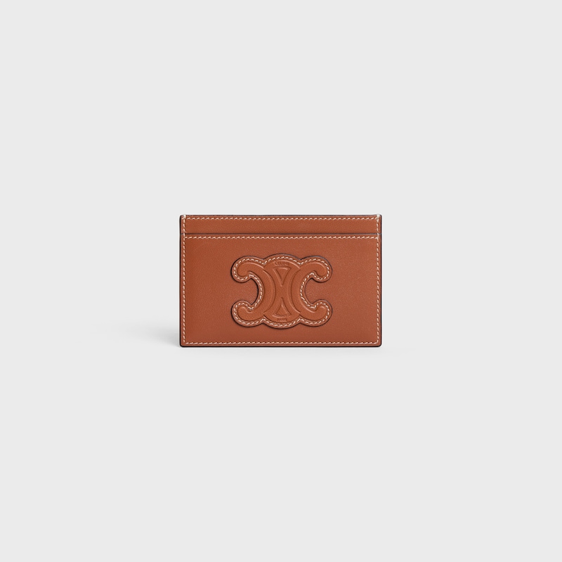 porte-cartes en cuir dagneau lisse