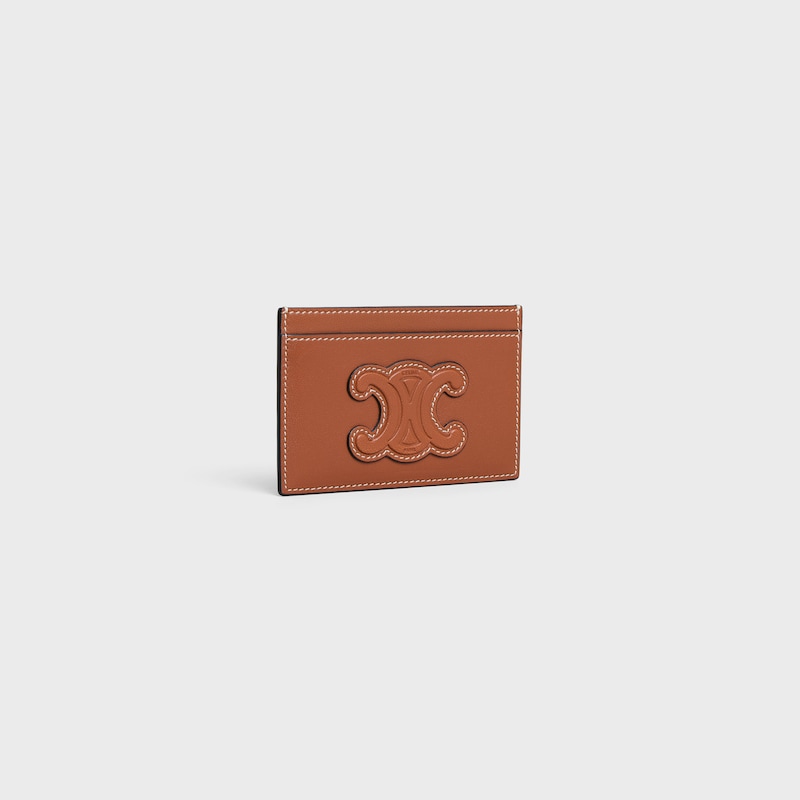 porte-cartes en cuir dagneau lisse