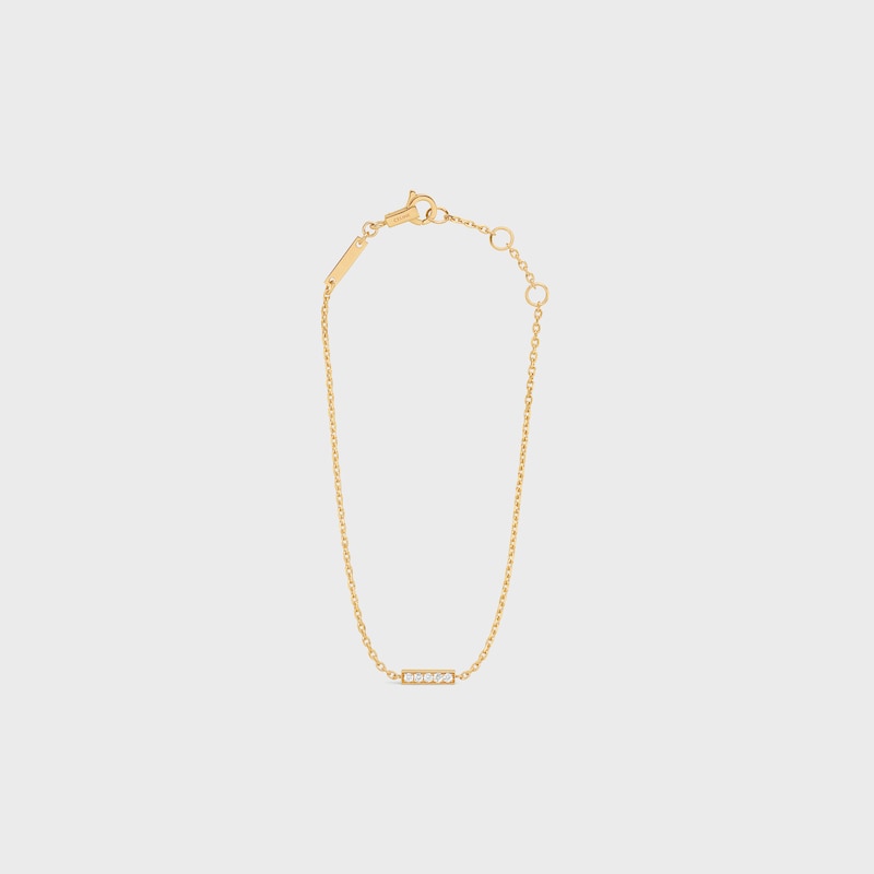 bracelet céline line en or jaune et diamants