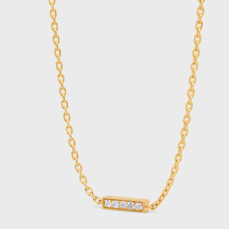 bracelet céline line en or jaune et diamants