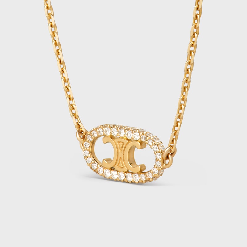 bracelet maillon triomphe en or jaune et diamants