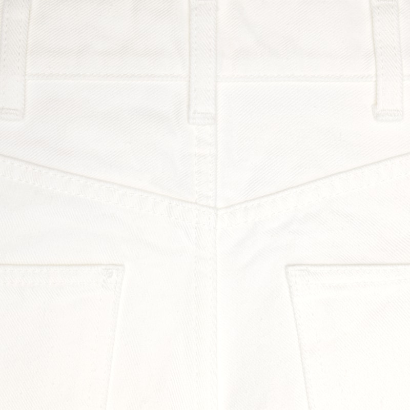 jean évasé jane en denim blanc délavé optique