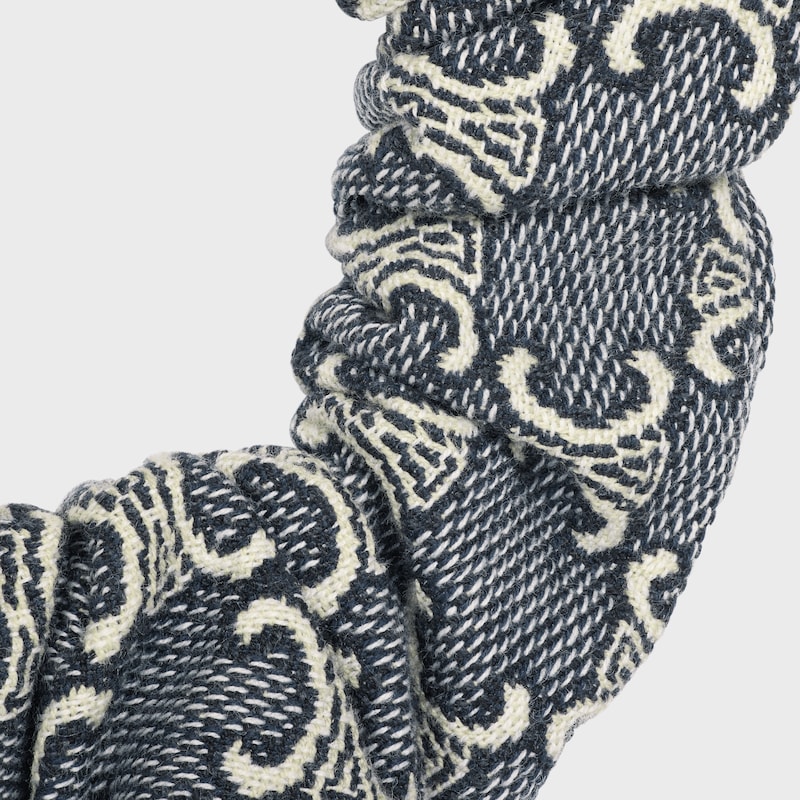 chouchou céline jacquard triomphe en coton polyester polyamide et laiton avec finition dorée