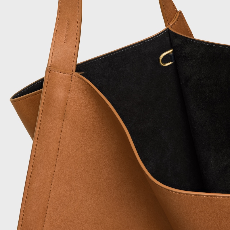 sac cubo moyen en cuir de veau souple