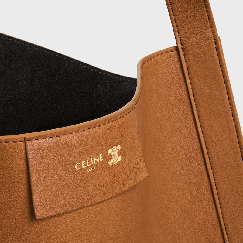 sac cubo moyen en cuir de veau souple