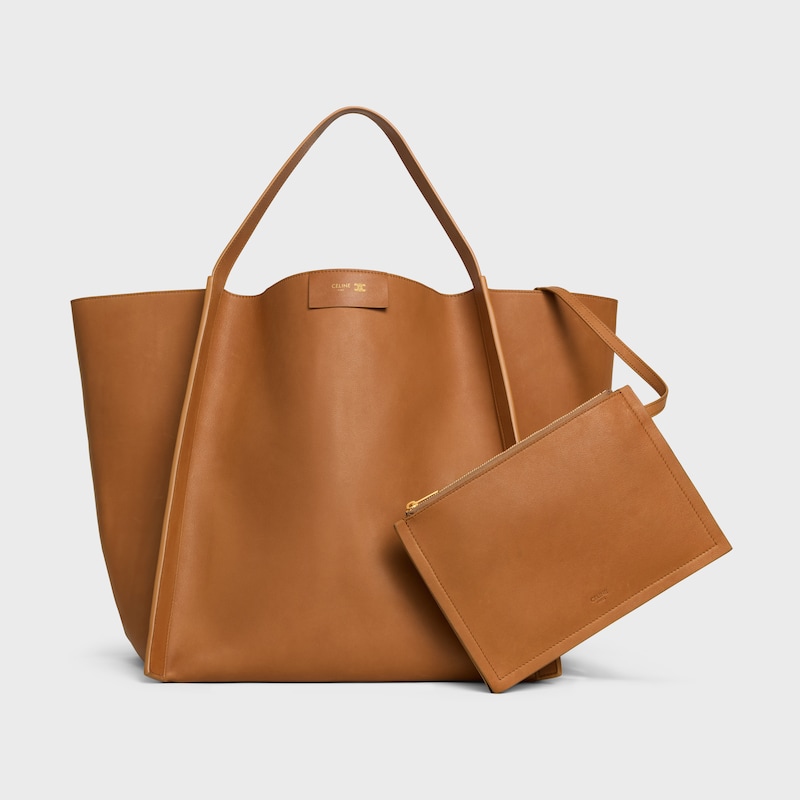 sac cubo moyen en cuir de veau souple