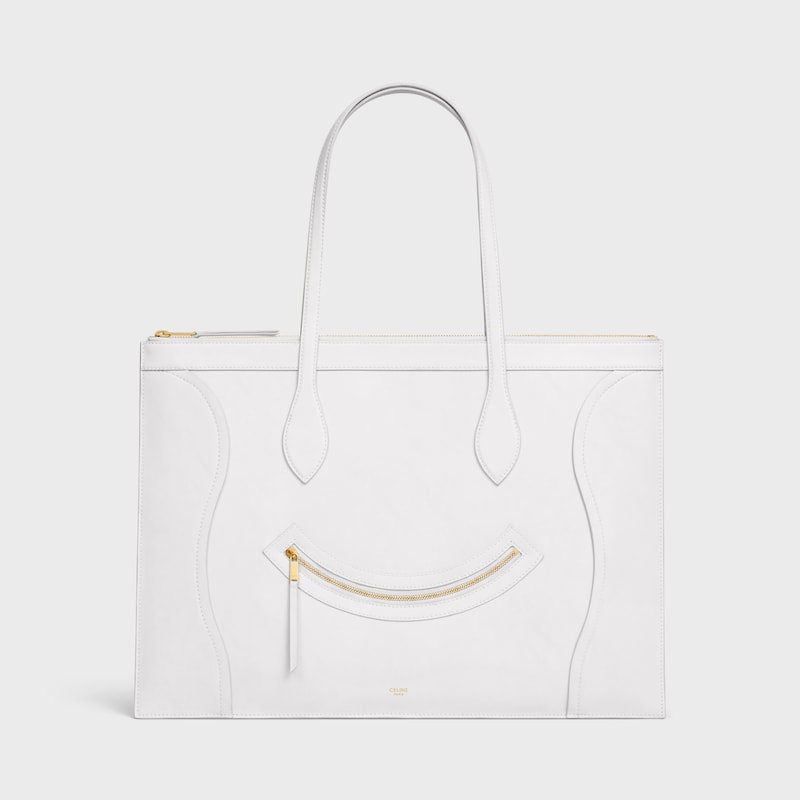 bagages flat cabas neufs en cuir de veau brillant