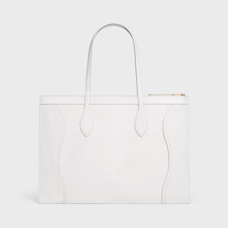 bagages flat cabas neufs en cuir de veau brillant