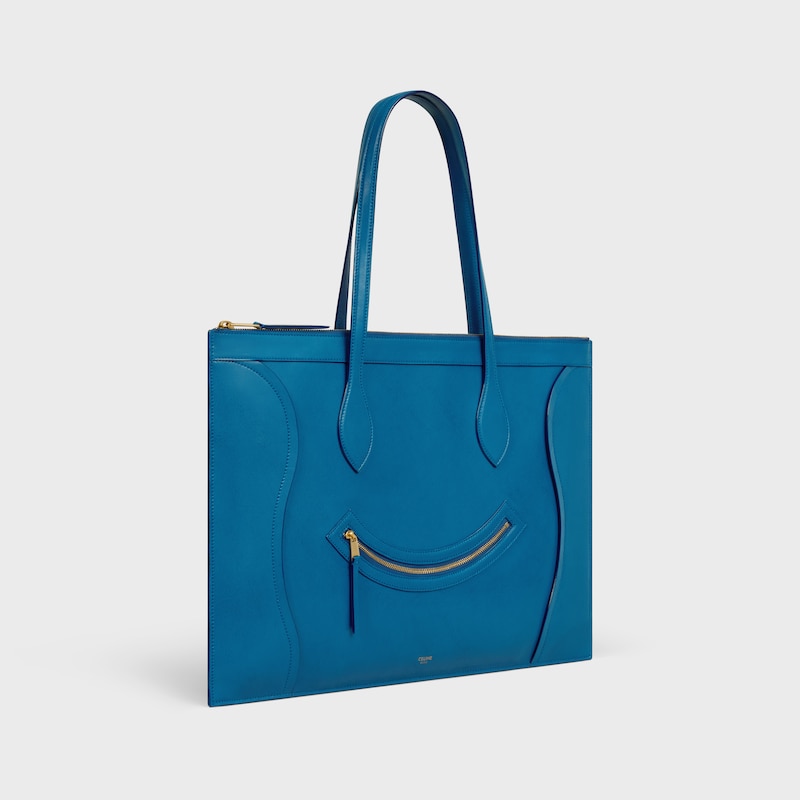 bagages flat cabas neufs en cuir de veau brillant