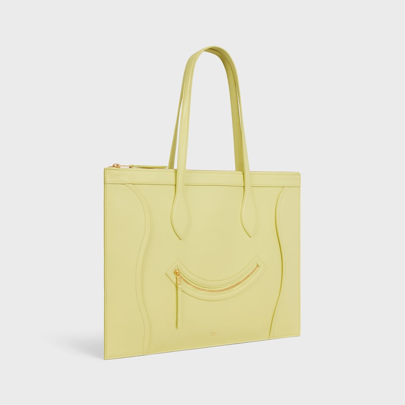 bagages flat cabas neufs en cuir de veau brillant