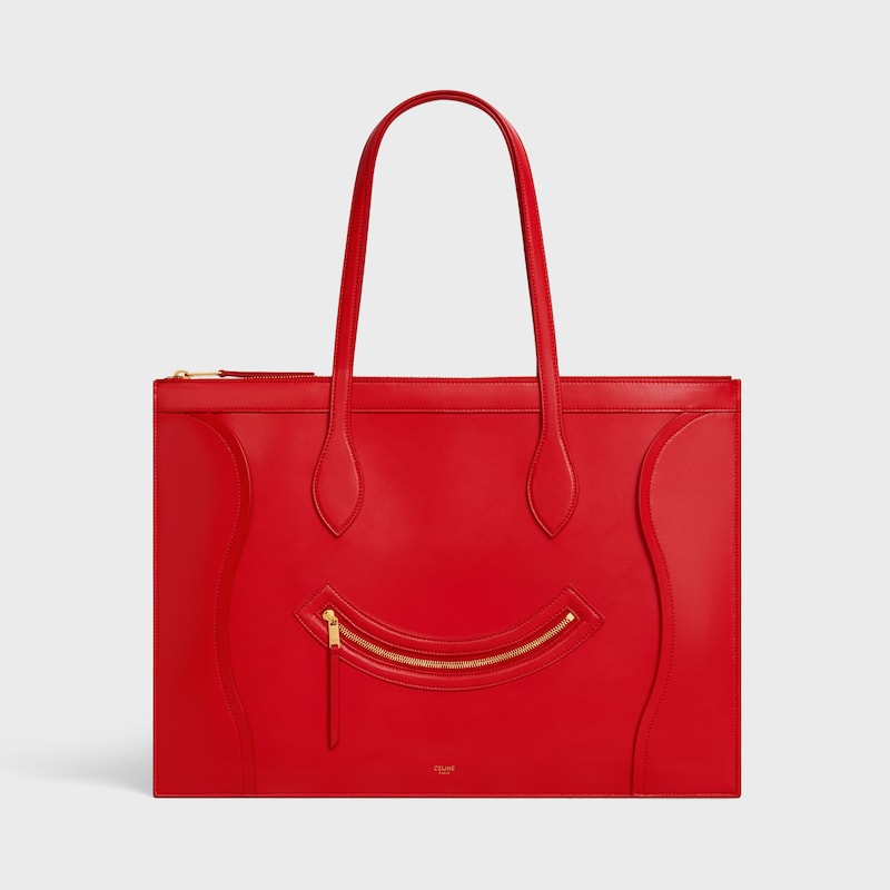 bagages flat cabas neufs en cuir de veau brillant