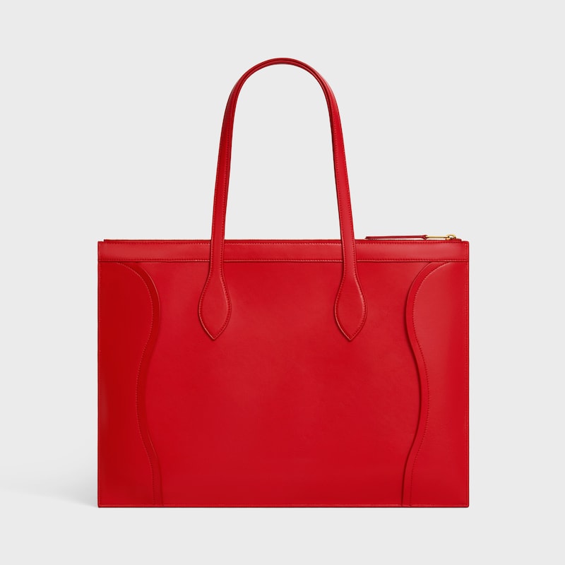 bagages flat cabas neufs en cuir de veau brillant