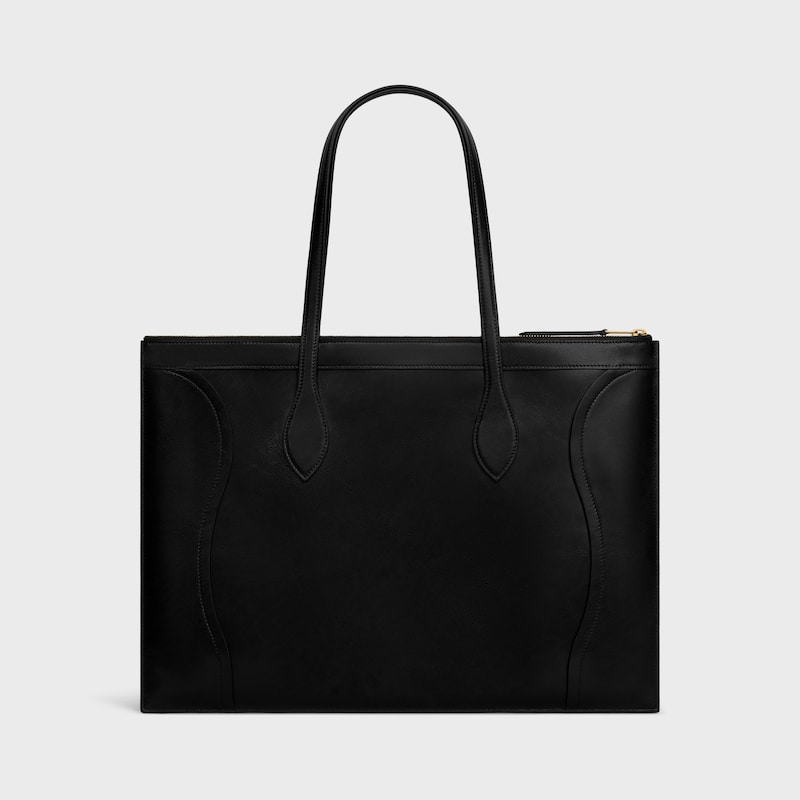 bagages flat cabas neufs en cuir de veau brillant
