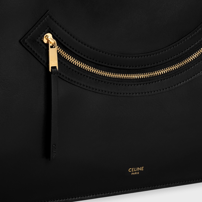 bagages flat cabas neufs en cuir de veau brillant