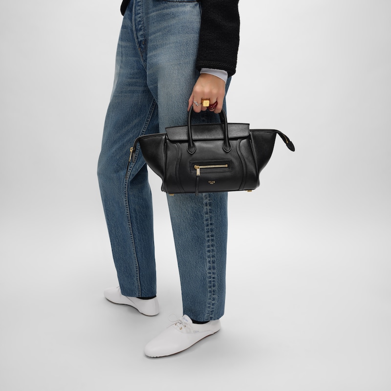 petit valise neuve en cuir dagneau souple et brillant