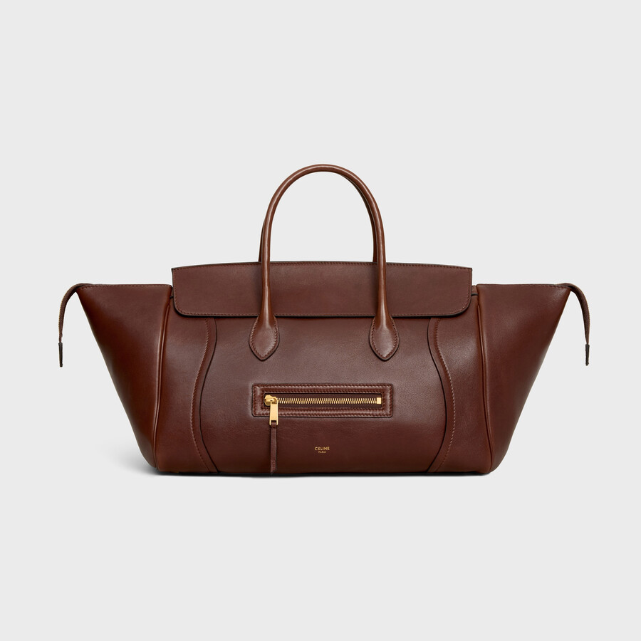 bagage neuf de taille moyenne en cuir dagneau souple et brillant