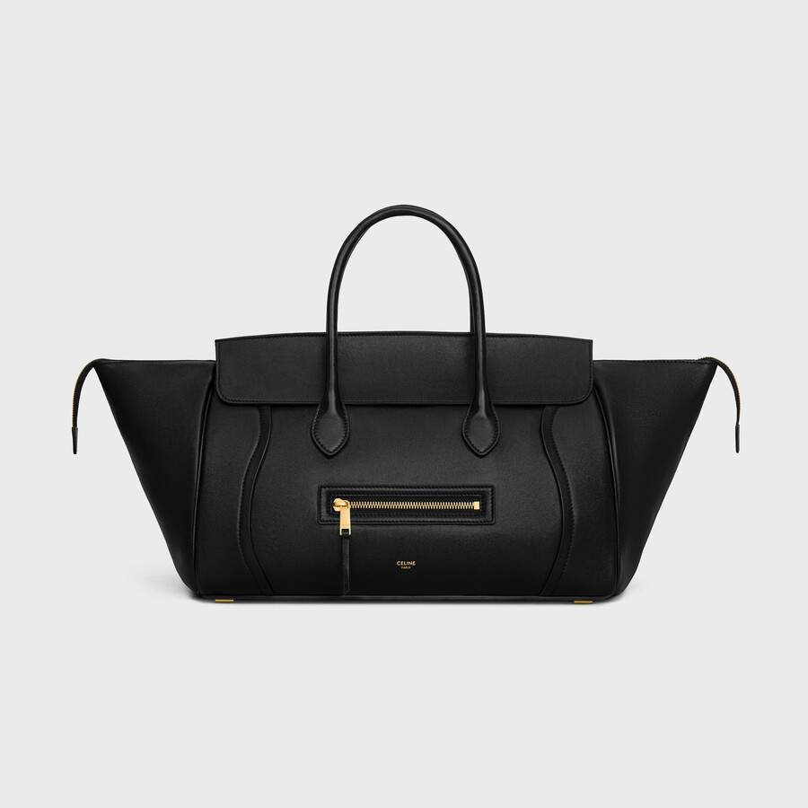 bagage neuf de taille moyenne en cuir dagneau souple et brillant