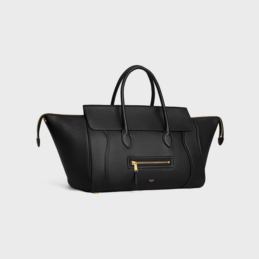 bagage neuf de taille moyenne en cuir dagneau souple et brillant