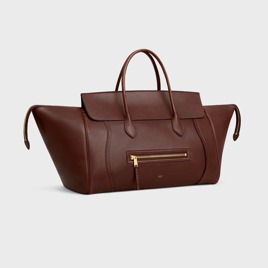 grande bagage neuve en peau dagneau souple et brillante